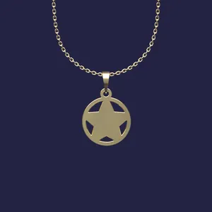 گردنبند طلا 18 عیار زنانه مدوپد مدل ستاره کد Z2-1-1208