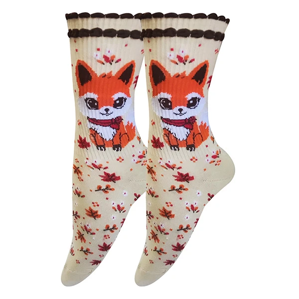 جوراب ساق بلند زنانه تن پوش هنگامه مدل کش اسپرت روباه پاییزی