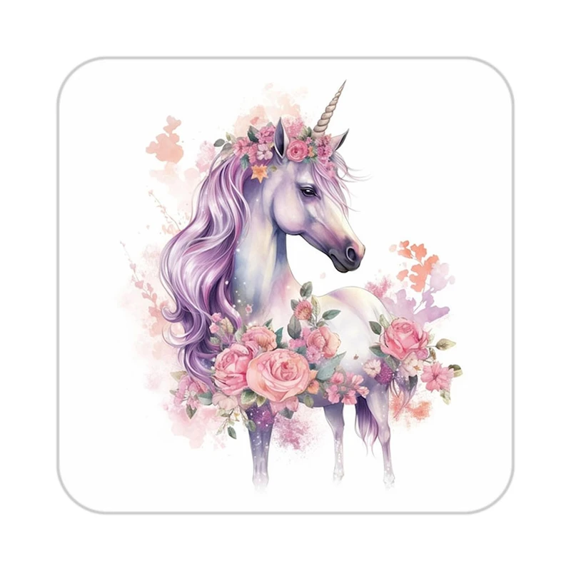 زیر لیوانی کاکتی طرح اسب تک شاخ و یونیکورن مدل mp32296