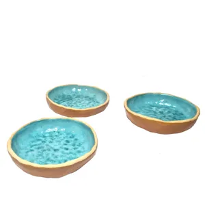 ظرف سفالی طرح دریا مجموعه 3 عددی
