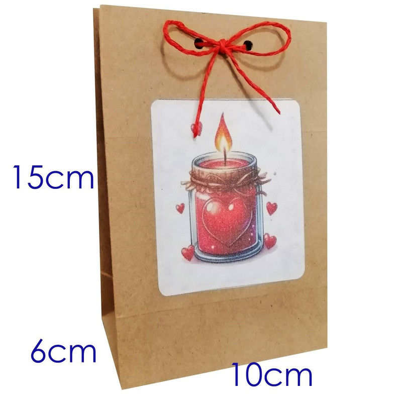 پاکت هدیه مدل شمع عاشقانه مجموعه دو عددی