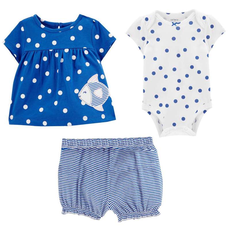 ست 3 تکه لباس نوزادی کارترز مدل 1782