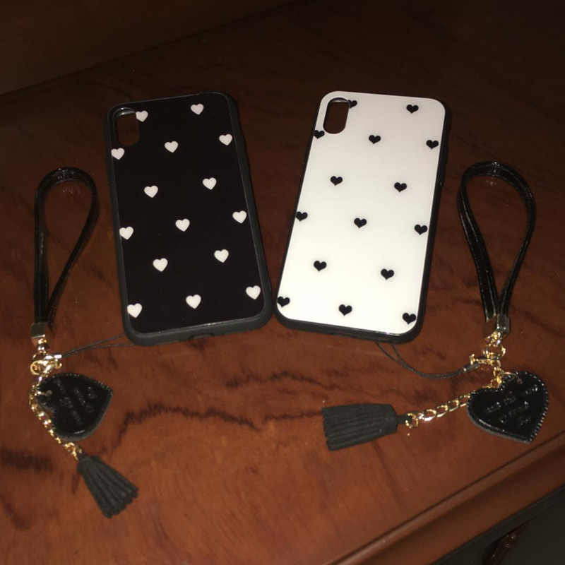 کاور مدل قلبی مناسب برای گوشی موبایل اپل Iphone X/XS به همراه بند