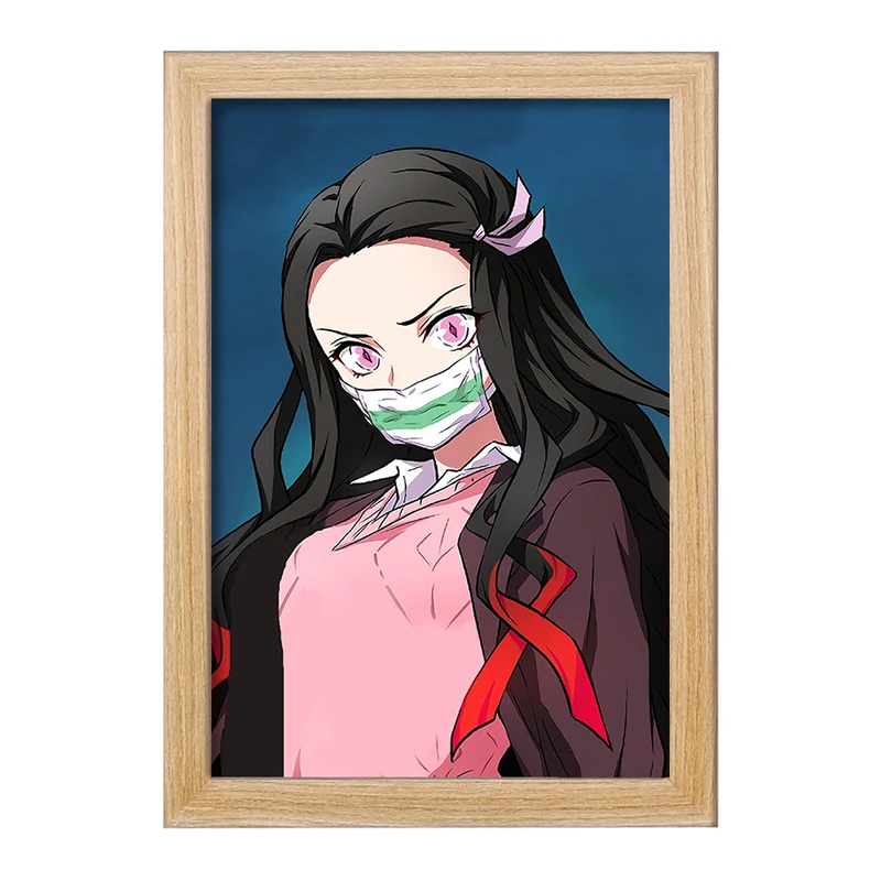 تابلو خندالو مدل نزوکو چان انیمه دختر  کد 12156