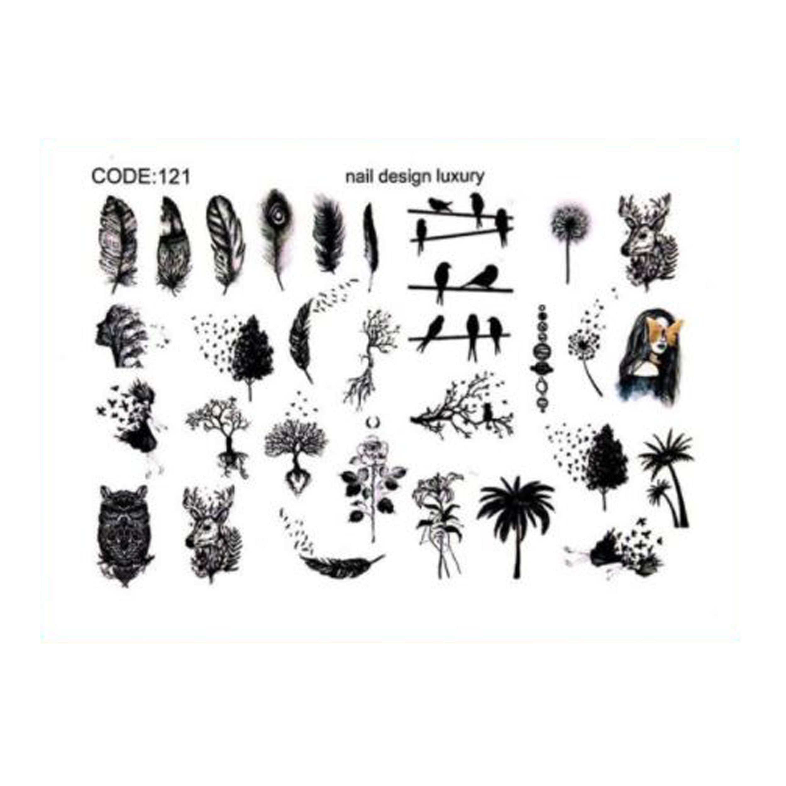 برچسب لنز ناخن کد 121