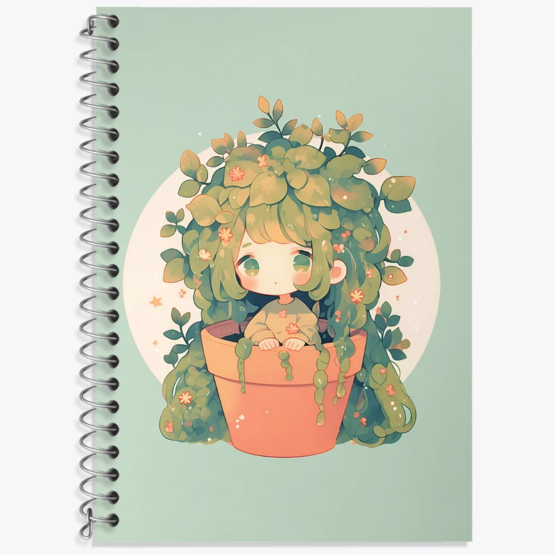 دفتر زبان 50 برگ خندالو مدل دو خط طرح دخترانه کد N3590