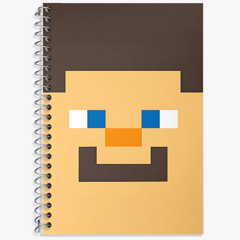 دفتر زبان 50 برگ خندالو مدل سه خط طرح ماینکرافت (Minecraft) کد F5905