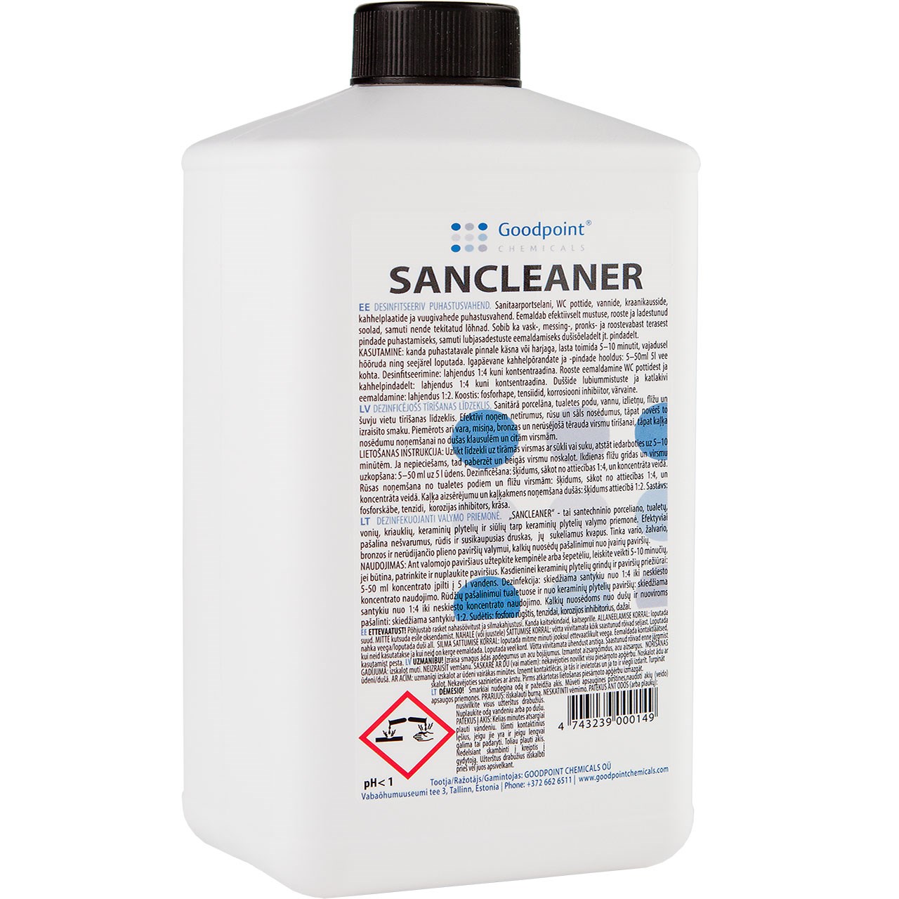 محلول تمیزکننده گودپوینت کمیکالز مدل Sancleaner حجم 1 لیتر