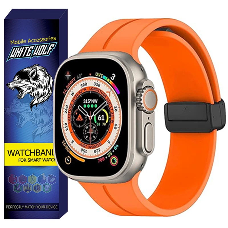 بند وایت ولف مدل WB-MAG مناسب برای ساعت هوشمند اسمارت واچ T1000 Ultra 49mm