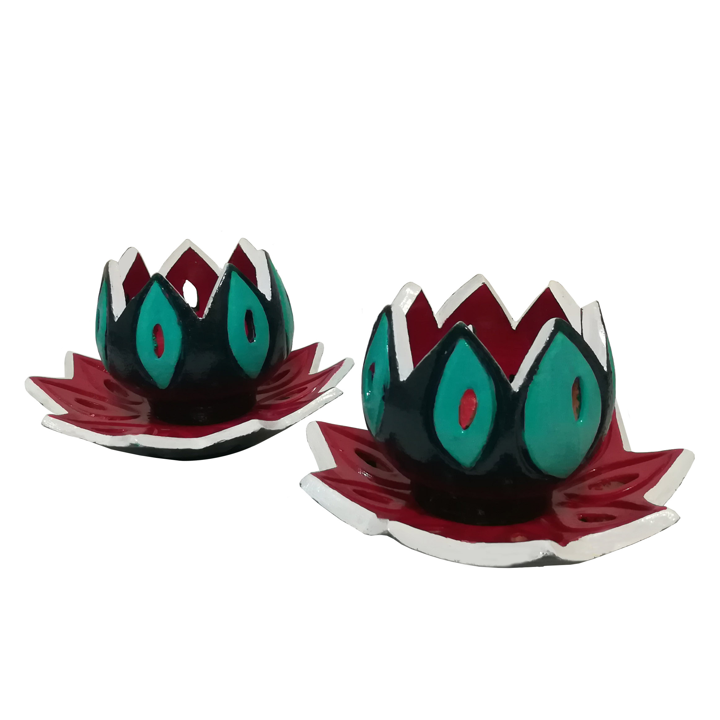 جاشمعی سفالی طرح لاله کد ZY-7 مجموعه 4 عددی