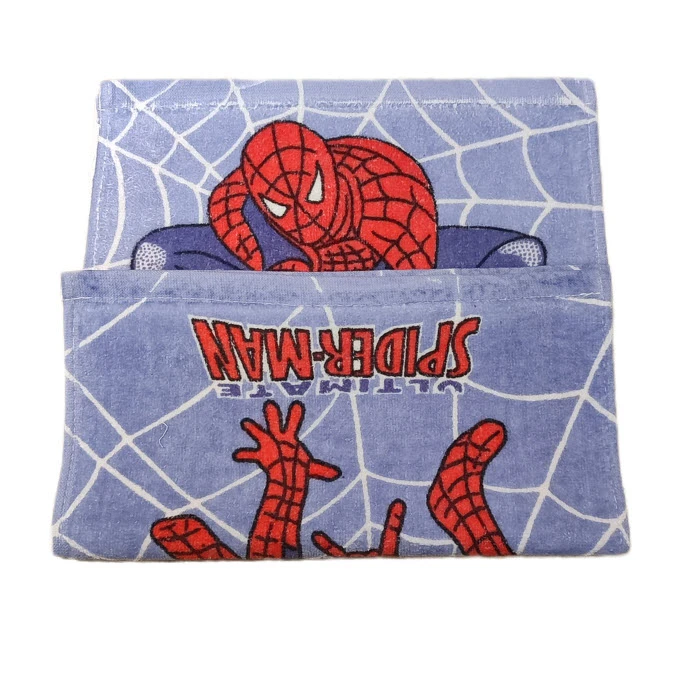 حوله دست و صورت نوزاد ویراگیتا مدل مرد عنکبوتی سایز 35x35 سانتی‌متر مجموعه 2 عددی