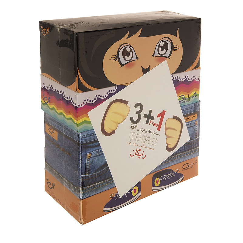 دستمال کاغذی گل پر مدل Doll - بسته 4 عددی