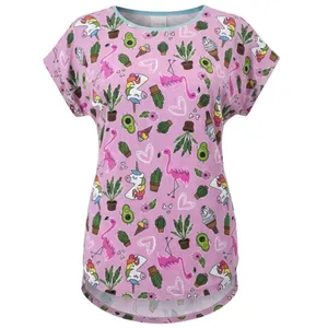 تی‌شرت آستین کوتاه راحتی زنانه مدل استوایی و یونی کورن