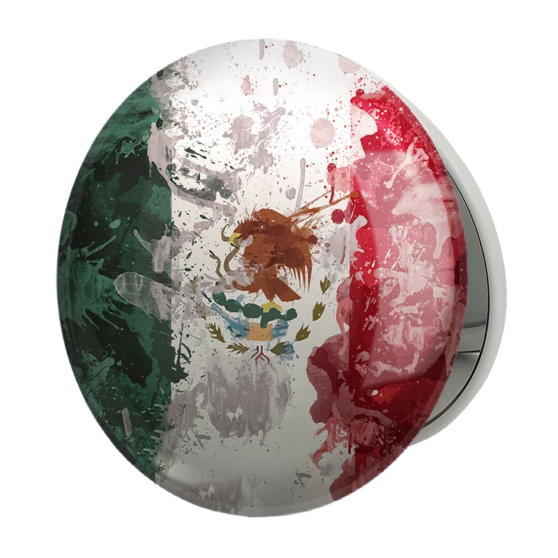 آینه جیبی خندالو طرح پرچم مکزیک مدل تاشو کد 20480 