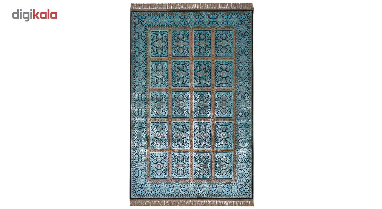 فرش ماشینی عرش طرح بیژن زمینه آبی main 1 1