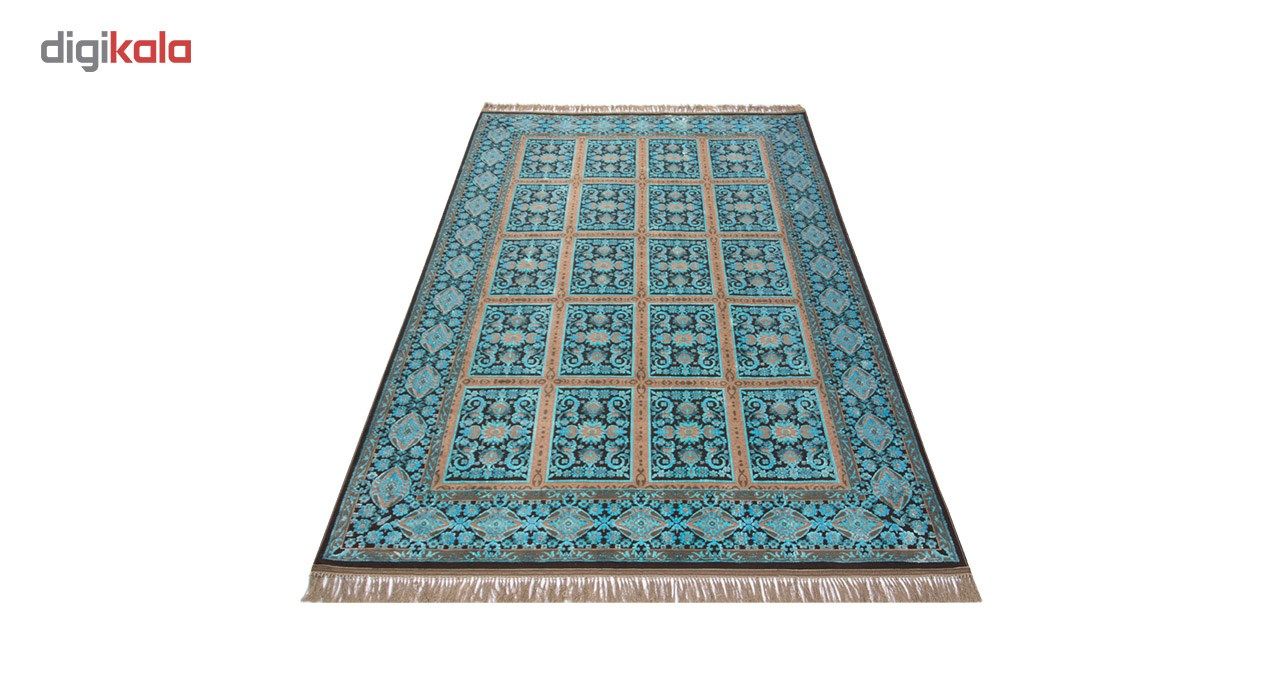 فرش ماشینی عرش طرح بیژن زمینه آبی main 1 3