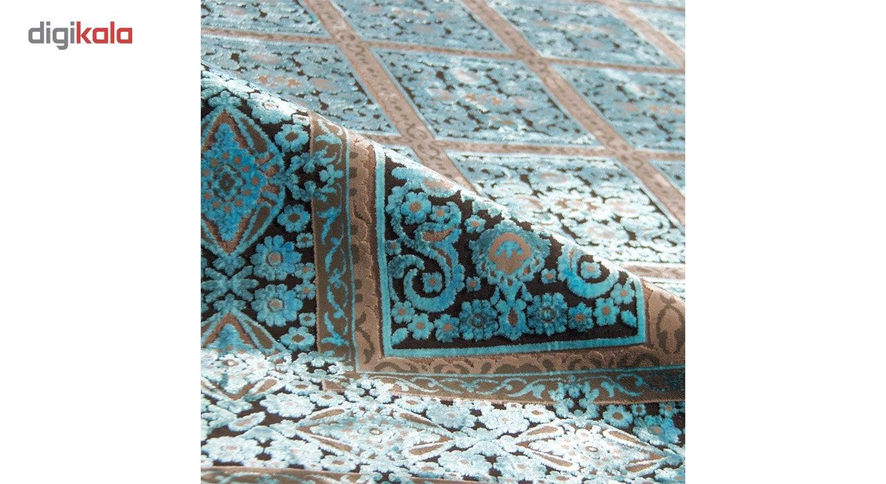 فرش ماشینی عرش طرح بیژن زمینه آبی main 1 4