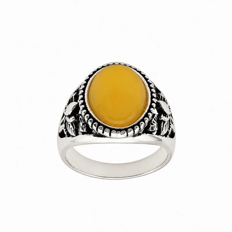 انگشتر مردانه مدلART3405 طرح اسلیمی شاه‌عباسی