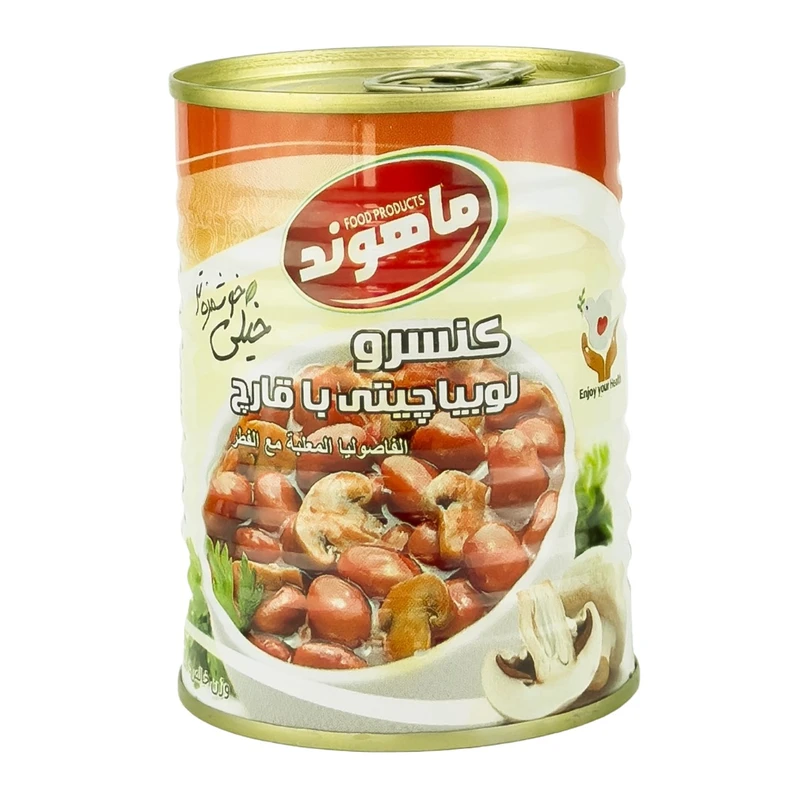 کنسرو لوبیا چیتی با قارچ ماهوند - 350 گرم