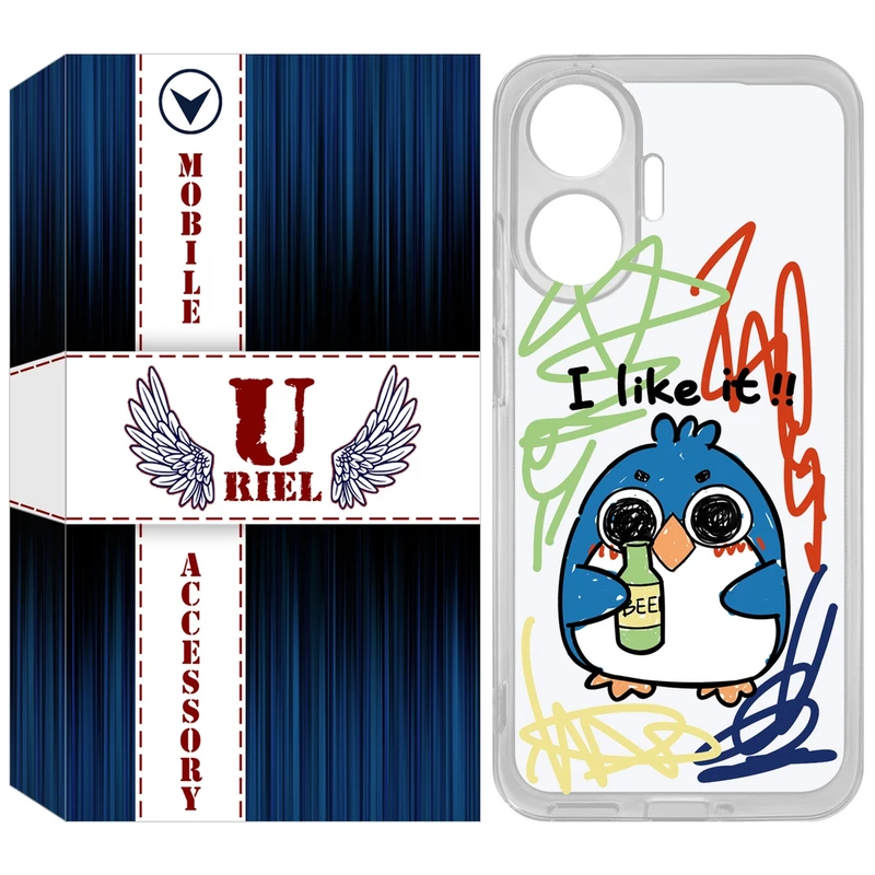 کاور یوریل مدل Clear کد 24 طرح خرگوش بامزه مناسب برای گوشی موبایل شیائومی Poco F7