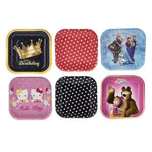 پیش دستی یکبار مصرف مدل Cartoons 2 بسته 18 عددی