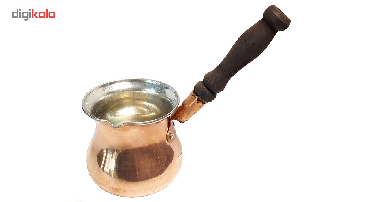 قهوه جوش مسی سروش مدل1 Wooden Handle  سایز  کوچک ضخیم