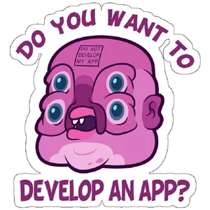 استیکر لپ تاپ مدل Do you want to develop an app
