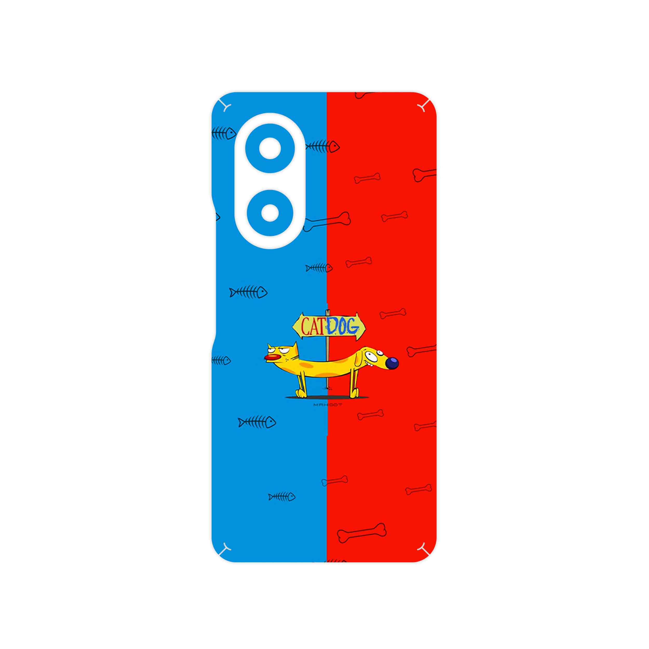 برچسب پوششی ماهوت مدل CatDog مناسب برای گوشی موبایل هوآوی Nova 9 SE