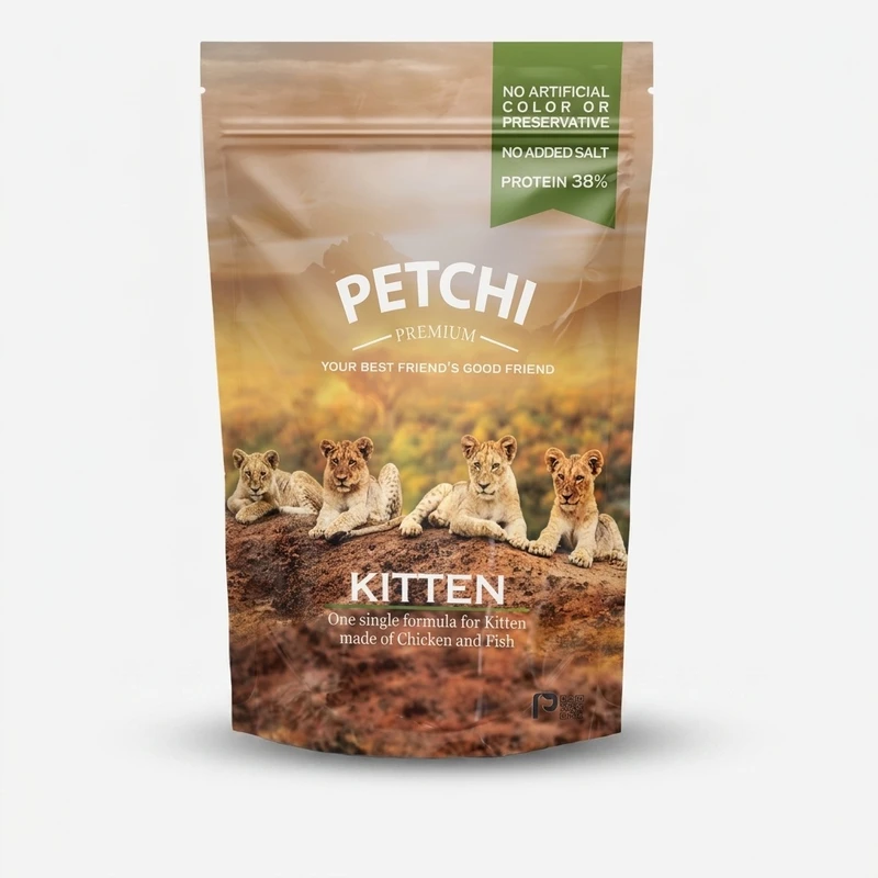 غذای خشک پریمیوم بچه گربه پتچی مدل Kitten وزن 1.7کیلوگرم