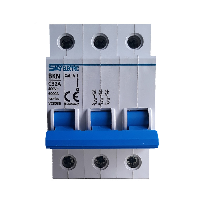 فیوز مینیاتوری سه فاز 32 امپر اسکای الکتریک مدل  BKN C32A