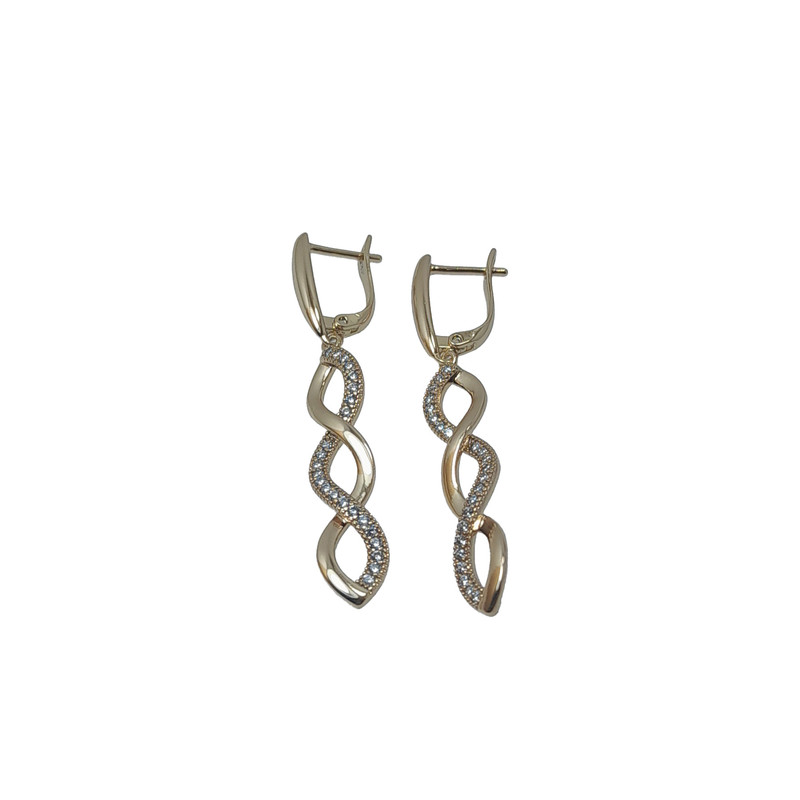 گوشواره زنانه ژوپینگ مدل مارپیچ کد 011E