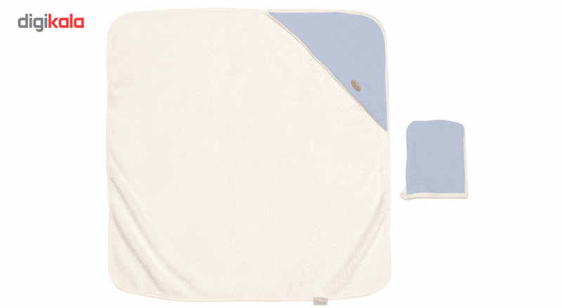 ست 2 تکه حوله نوزادی روزاریو مدل 435155Blue