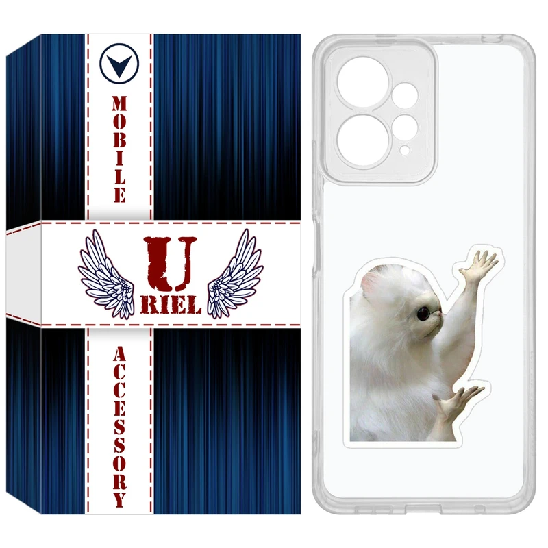کاور یوریل مدل Clear کد 89 طرح میمون سفید مناسب برای گوشی موبایل شیائومی Redmi Note 12 4G