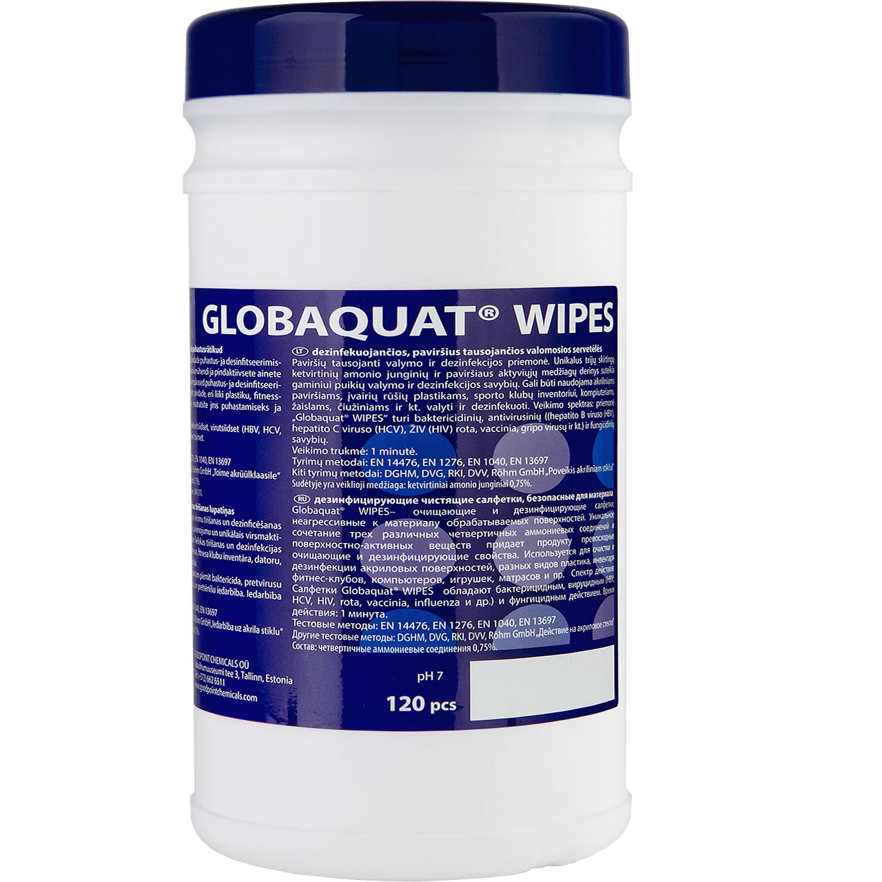 دستمال مرطوب تمیزکننده گودپوینت کمیکالز مدل Globaquat Wipes وزن 580 گرم