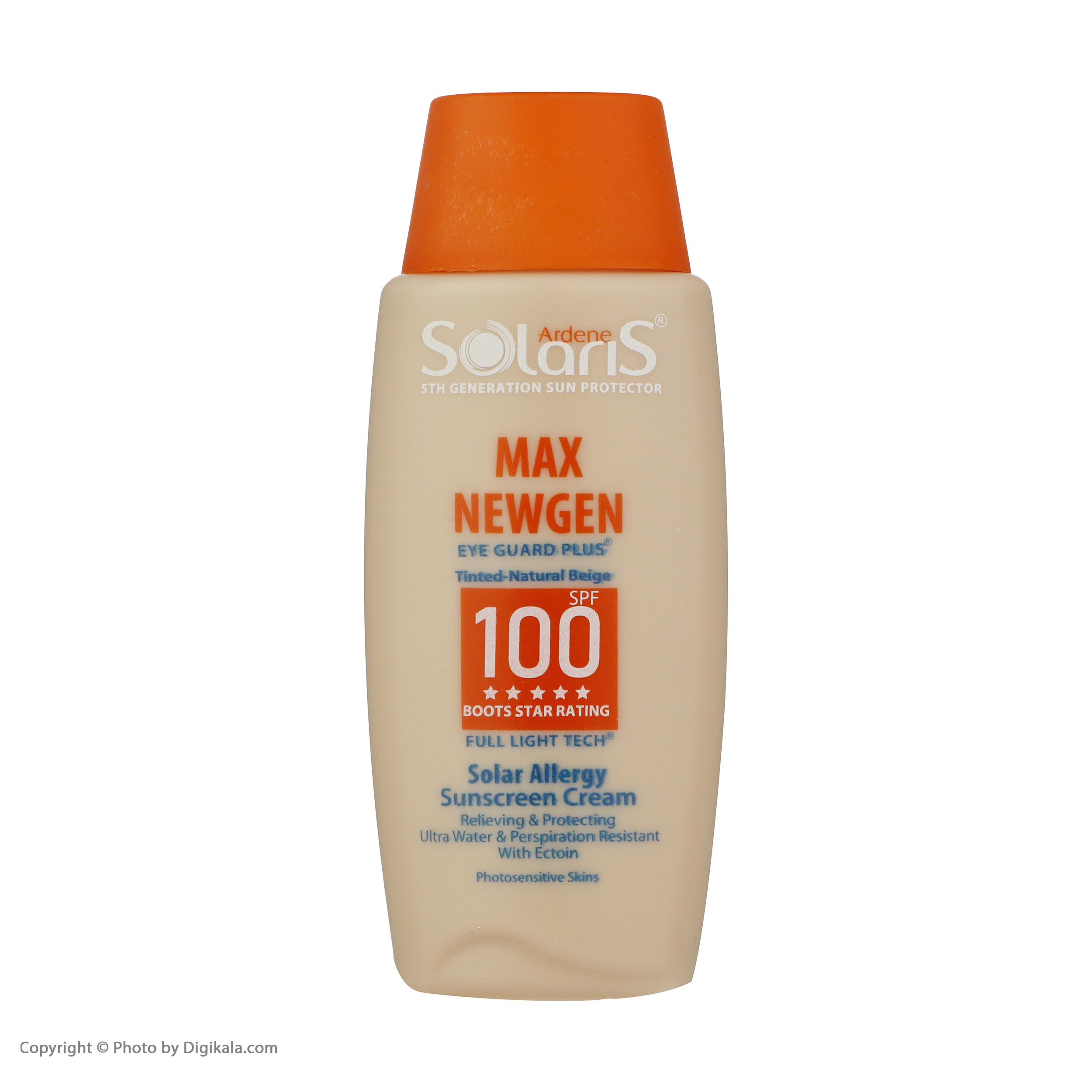کرم ضد آفتاب رنگی آردن سولاریس SPF100 مدل Max Newgen مناسب پوست های حساس حجم 100 میلی لیتر -  - 2