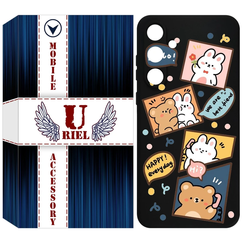 کاور یوریل مدل KSH کد 19 طرح خرگوش و خرس مناسب برای گوشی  موبایل سامسونگ Galaxy S25 FE