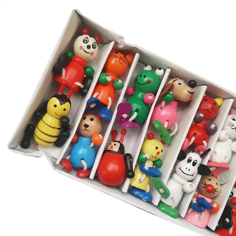 سرمدادی چوبی طرح حیوانات مدل sep01 مجموعه 18 عددی