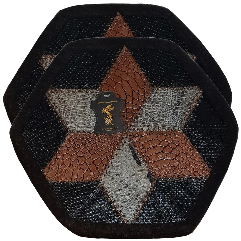 کاور کوسن سیمرغ طلایی شرق مدل شش ضلعی بسته 2 عددی