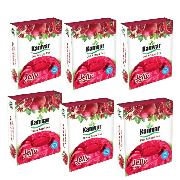 پودر ژله انار کامور بسته 6 عددی