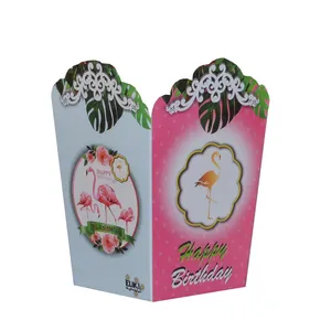ظرف پاپ کورن الیکا طرح فلامینگو بسته 10 عددی