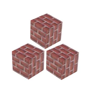 دکوری برانت مدل بلوک مغناطیسی ماینکرافت طرح دیوار آجری ساختمان سه عددی