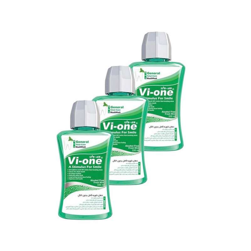 دهان شویه وی وان مدل General Fresh Mint حجم 330 میلی لیتر مجموعه 3 عددی دهان شویه وی وان مدل General Fresh Mint حجم 330 میلی لیتر مجموعه 3 عددی