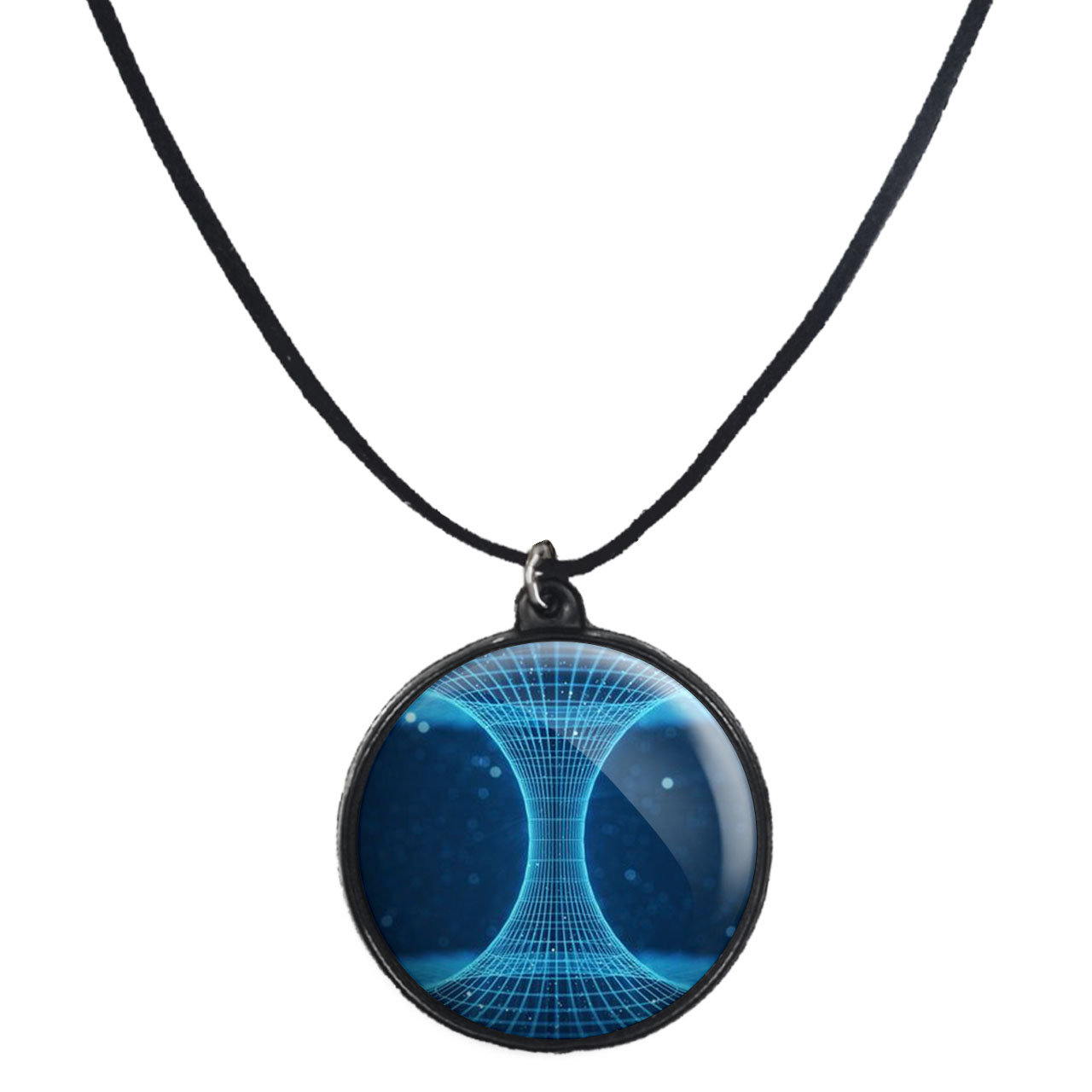 گردنبند پرمانه طرح سیاه چاله ها کد pmb.25894 مدل دو طرفه