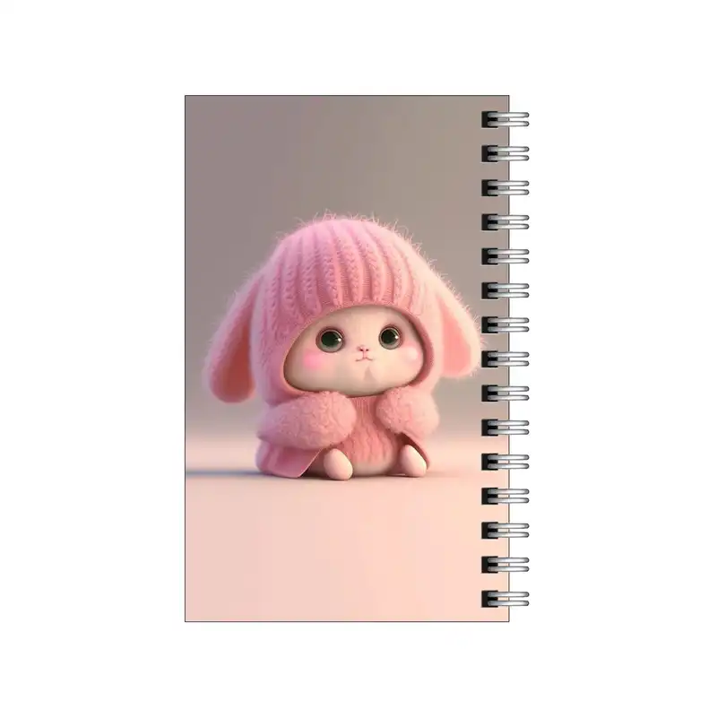 دفترچه یادداشت مدل to do list طرح خرگوش کیوت با لباس زمستونی کد 3769627