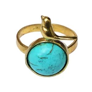 انگشتر زنانه گالری عزیزی طرح پرنده مدل 14950