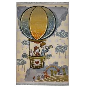 فرش ماشینی آرمانی طرح عروسکی سپاس نور کد 2007 زمینه کرم