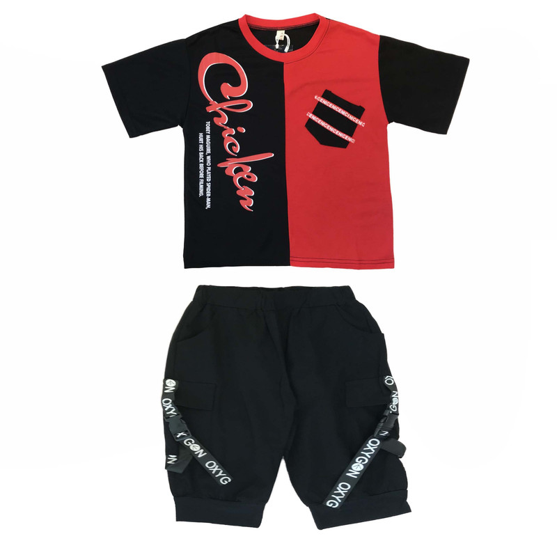 ست تی شرت و شلوارک پسرانه مدل 78