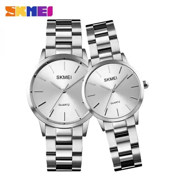 ست ساعت مچی عقربه ای زنانه و مردانه اسکمی مدل 1694-1695