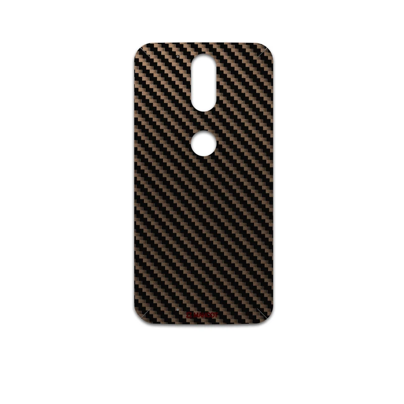 برچسب پوششی ماهوت مدل Glossy-Brown-Fiber مناسب برای گوشی موبایل موتورولا Moto G4