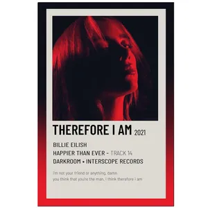 پوستر مدل اهنگ Therefore I Am طرح بیلی آیلیش Billie Eilish کد 898